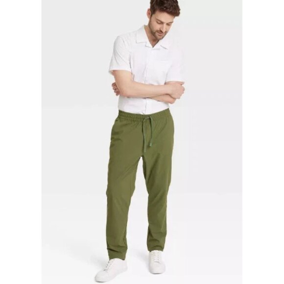 NWT All in Motion Green Men’s Small Green Ripstop Drawstring Waistband Pants - Picture 1 of 10
